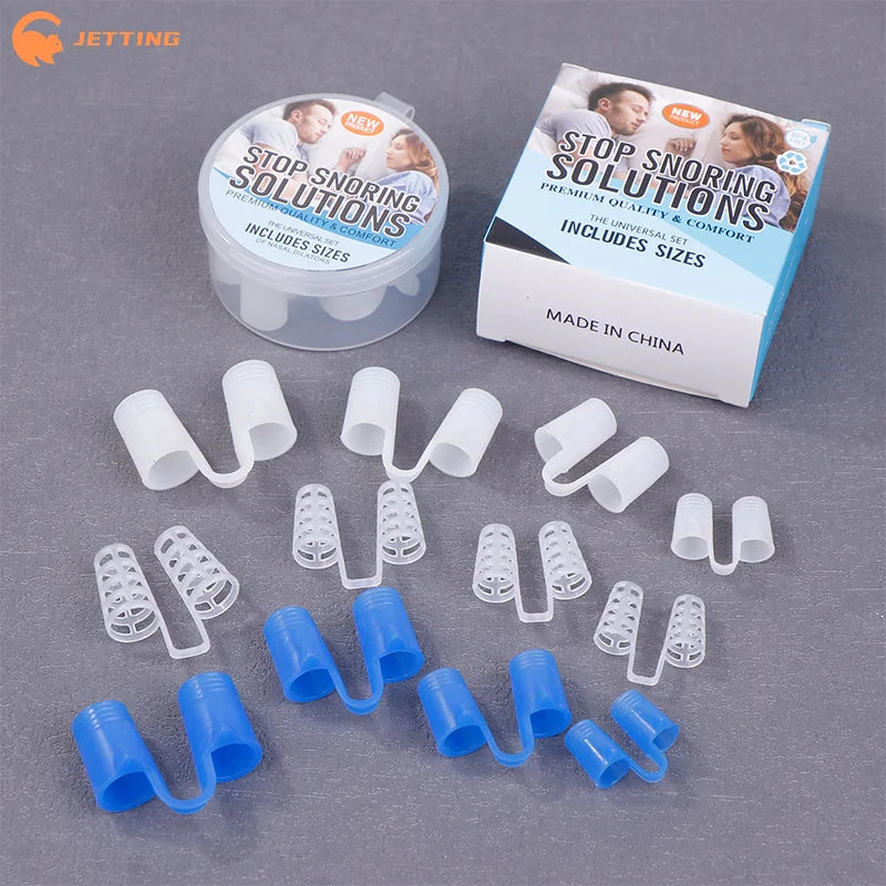 Silicone Anti Snore Nasal Dilators | Snoring Aid Nose Clip Set close-up view