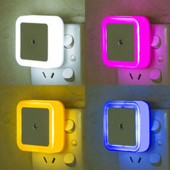Mini LED Night Light with Light Sensor | Auto-On Square Night Lamp for Kids Room, Bedroo detail view