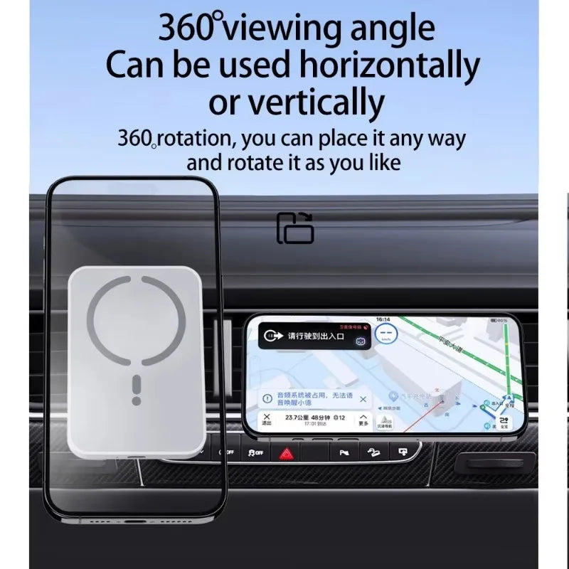 100W Magnetic Wireless Car Charger Air Vent Phone Holder - Onlytenbucks.com