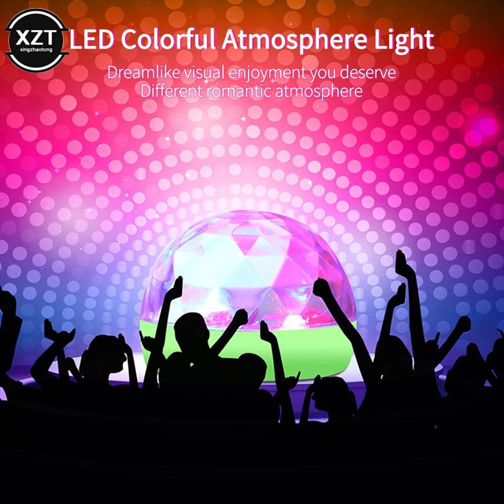 Mini USB LED Car Atmosphere Light | RGB Music Sound Control DJ Disco Lamp detail view