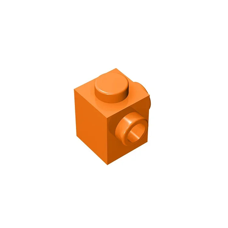 Gobricks GDS-1046 Modified Brick 1 x 1 with Studs on 2 Sides | Building Block for D additional angle
