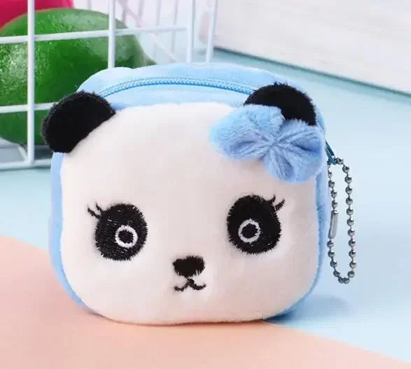 Cute Coin Purse with Keychain | Small Zipper Wallet for Change and Lipstick detail view