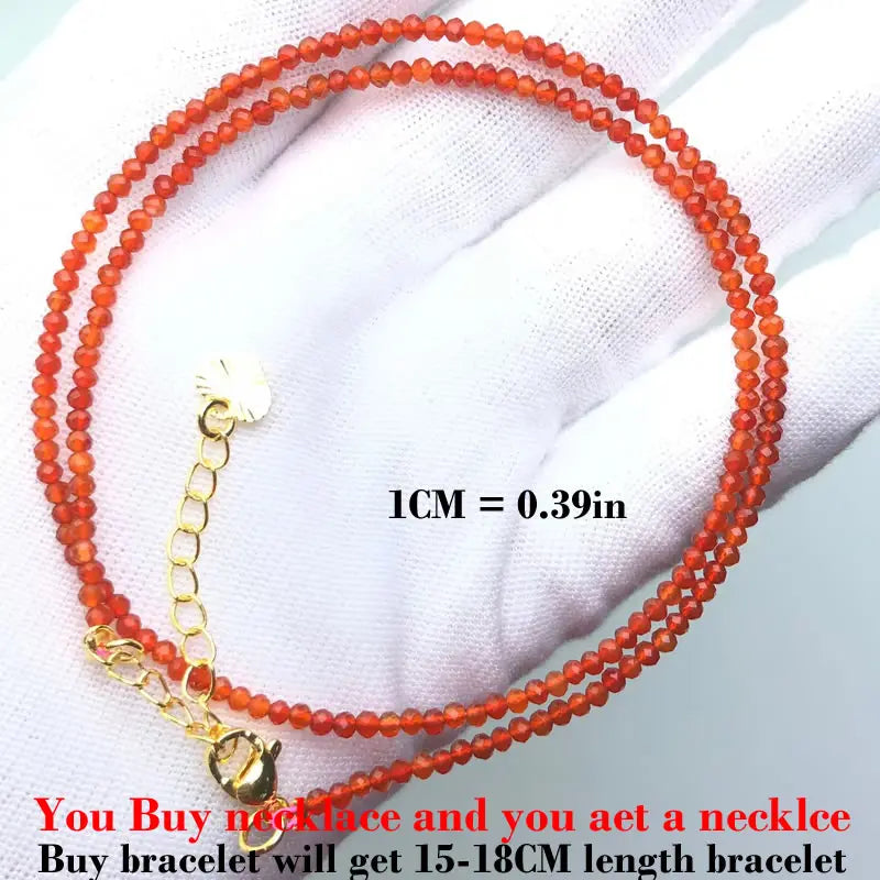 Fashion Faceted 2mm Beads Necklace Mini Natural Stone Amethysts Quartzs Agat Choker M alternate view