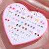 36 Pairs Cute Stud Earrings Assorted Snowflakes Cat Butterfly | Fashion Jewelry Gif additional angle
