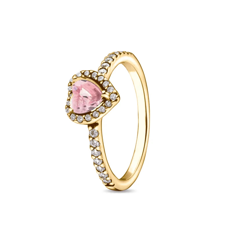 2025 Hot Selling Wholesale Gold Color Sun Heart Bow Size 6 7 8 9 Ring Rings For Tre additional angle