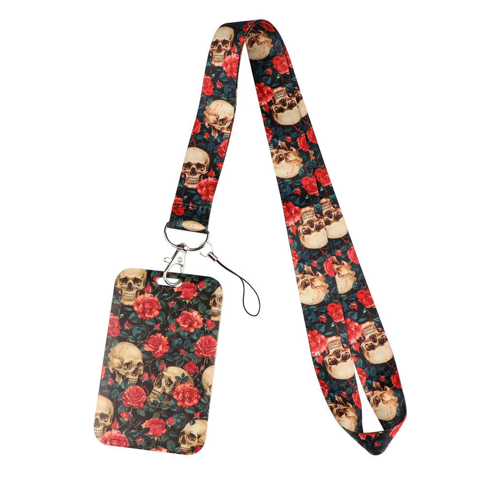 Human Skeleton Lanyard Card Holder Neck Strap for key ID Card Phone Straps Badge Hold alternate view