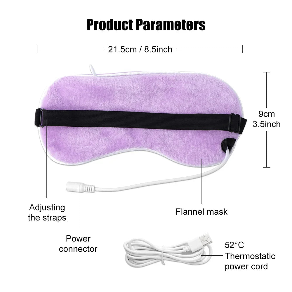 USB Heating Eye Mask | Hot Compress Sleep Eye Patch for Fatigue Relief lifestyle view