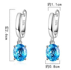Square Genuine Blue Topaz Amethyst Citrine Garnet Created Sapphire Ruby Emerald 925 S alternate view