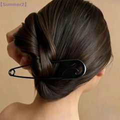【Xia2】Large Safety Pin Metal Hair Claws Barrettes For Women Girls Hair Accessories Hairclips Hairpins Headwear Gifts{S}