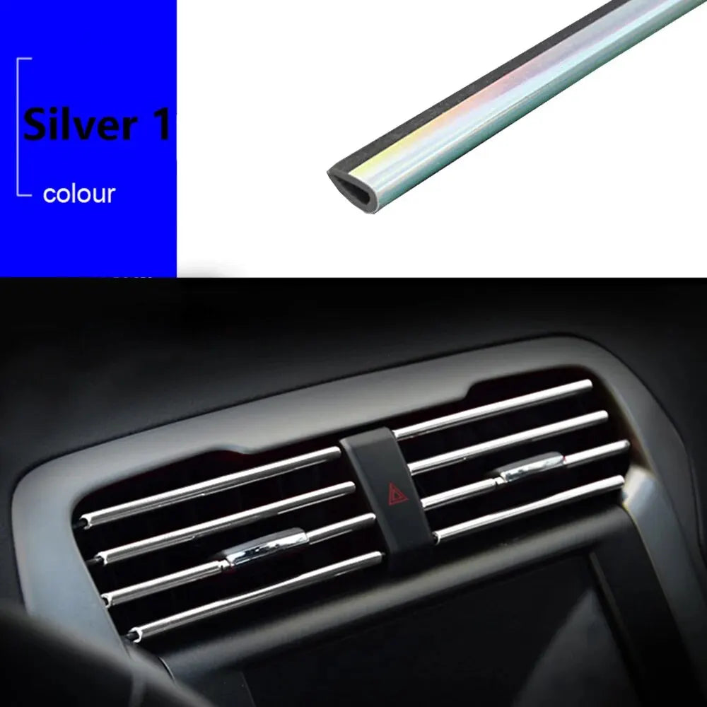 10Pcs 20cm Car Air Conditioner Outlet Decorative U Shape Moulding Trim Decor Strips Car detail view