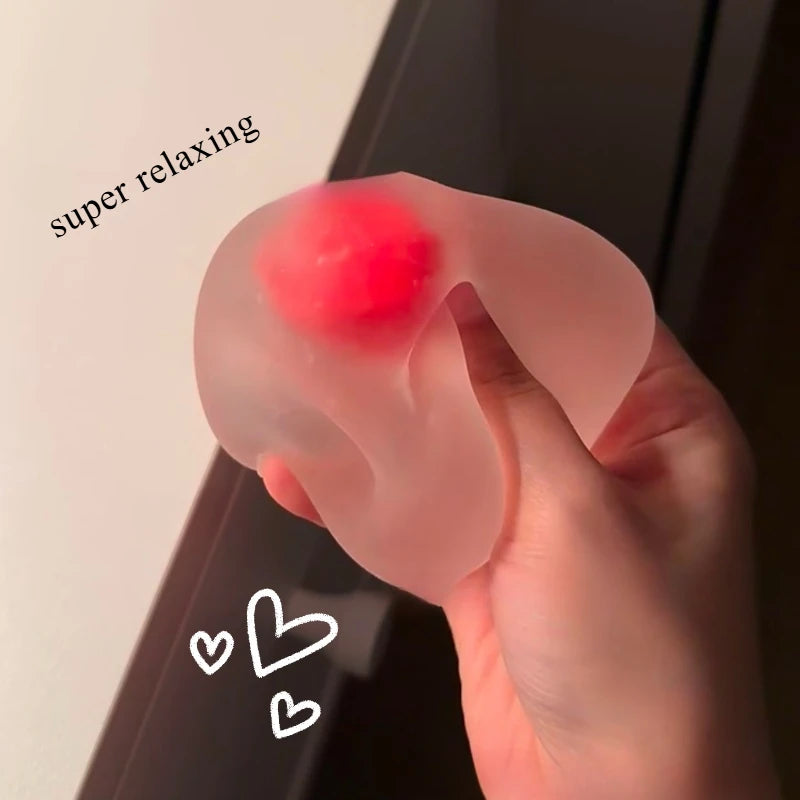 Strawberry Mochi Squeeze Toy | Stress Relief Slow Rebound Fidget Toy detail view