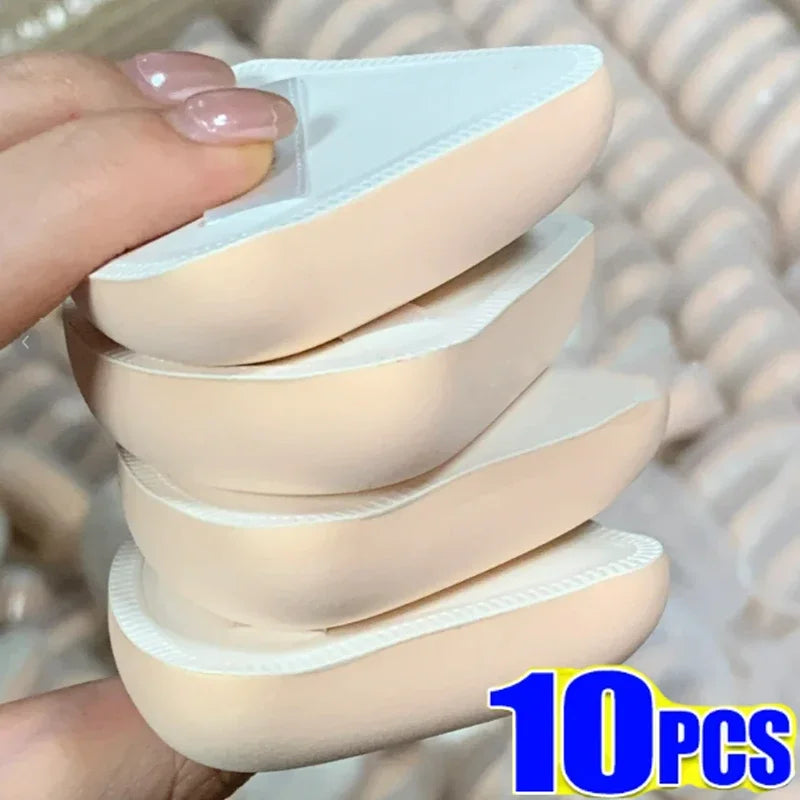 1-10pcs Round Square Triangle Shape Makeup Sponge Puff Dry Wet Dual-use Soft Cotton Candy Air Cushio