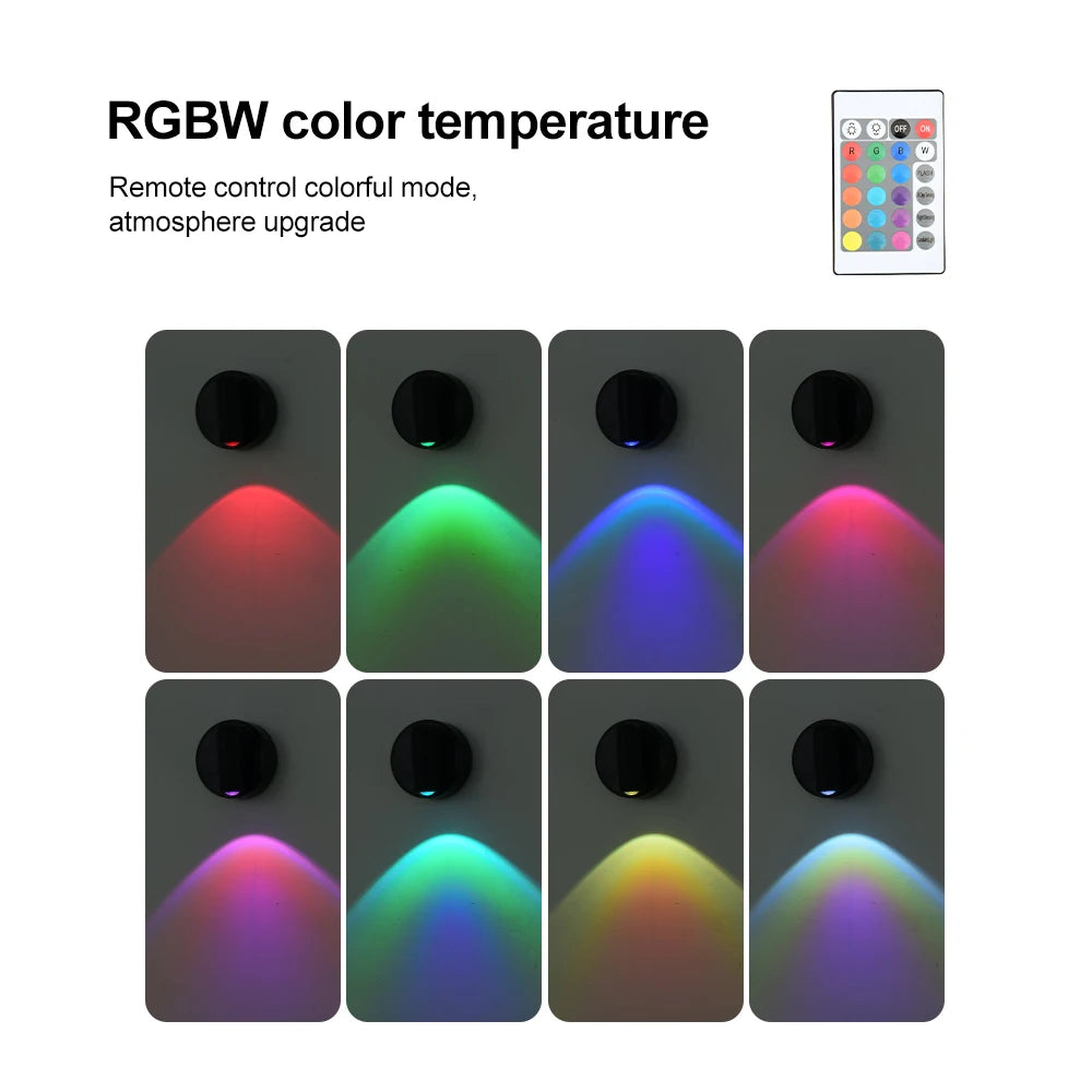 RGB Night Light | Magnetic Base USB Rechargeable LED Wall Lamp with Touch Switch detail view