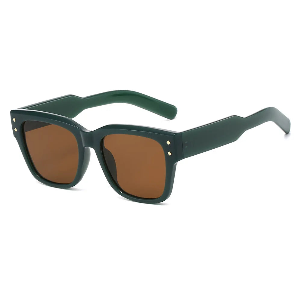 Classic Square Sunglasses UV400 | Unisex Fashion Shades close-up view