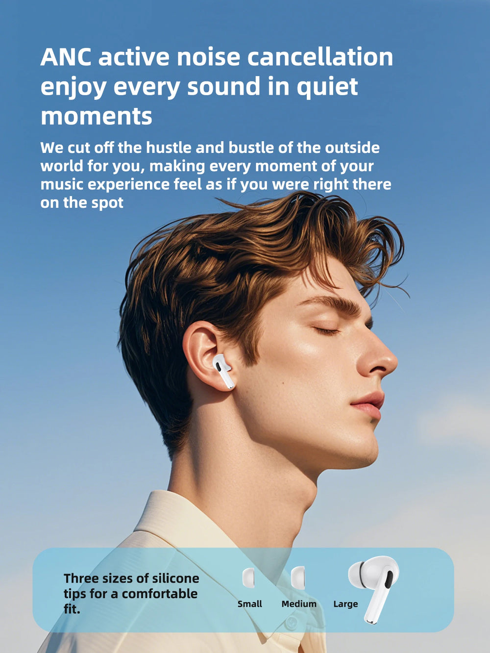 2026 Pro Wireless Bluetooth Headphones | Premium Sound with Mic and Charging Case alternate view