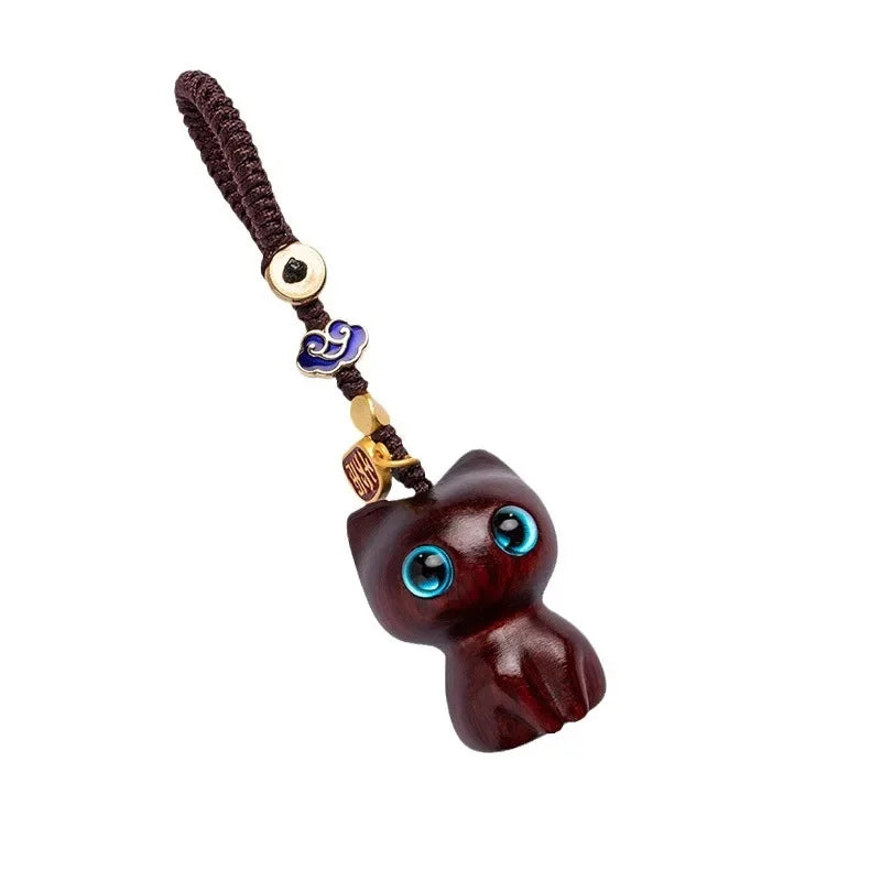 Sandalwood Scented Cat Keychain | Cute Phone Chain and Bag Pendant lifestyle view