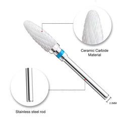 1pcs Ceramic Milling Cutter Nail Drill Bits Electric Manicure Drills Pedicure Mill Bits detail view