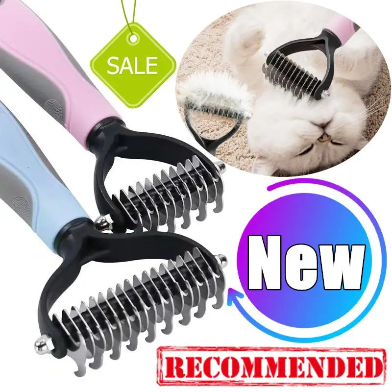 New Professional Pet Cat Hair Removal Comb Brush Dog Grooming Shedding Tools Puppy Hair Shedding Tri