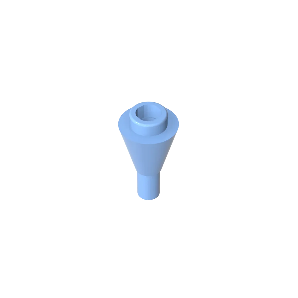Gobricks GDS-1138 Cone 1 x 1 Inverted with Bar | Building Block for DIY Creations detail view
