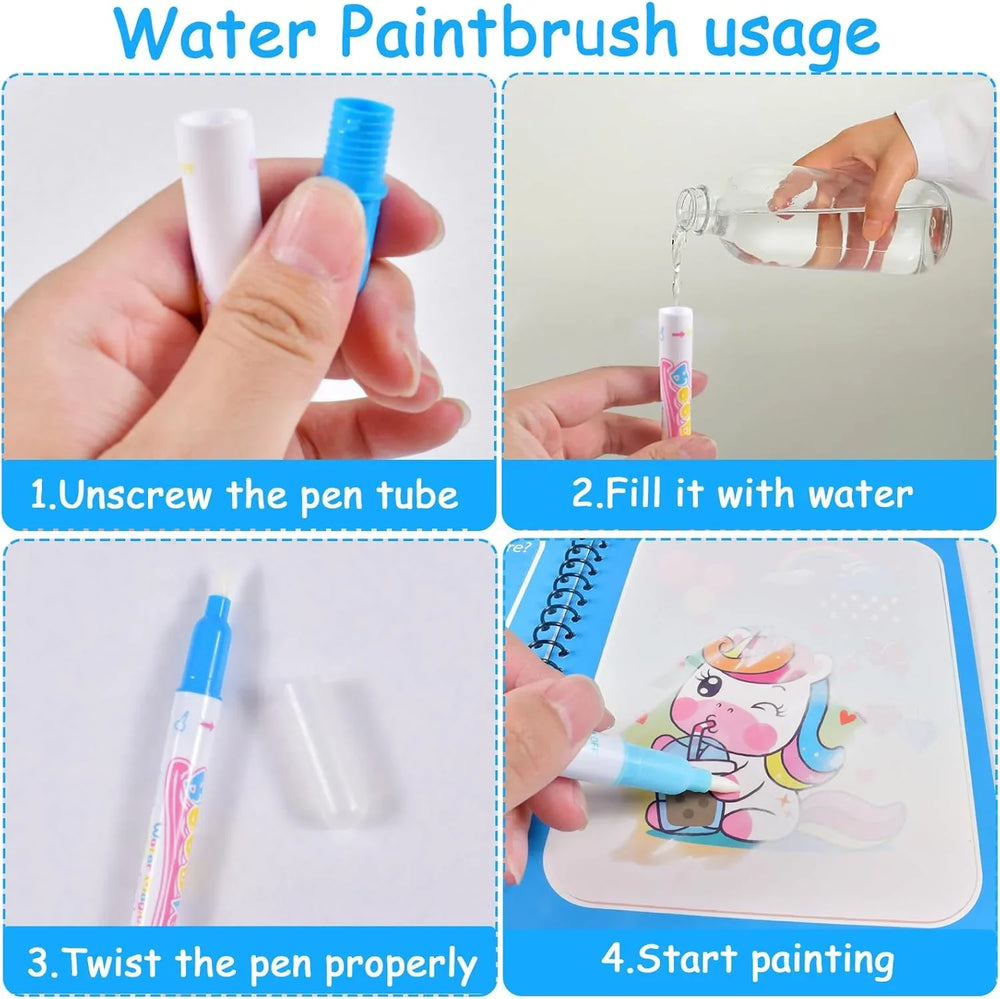 1pcs Kids Graffiti Picture Book With Refillable Water Pen Magic Water Painting Book S lifestyle view