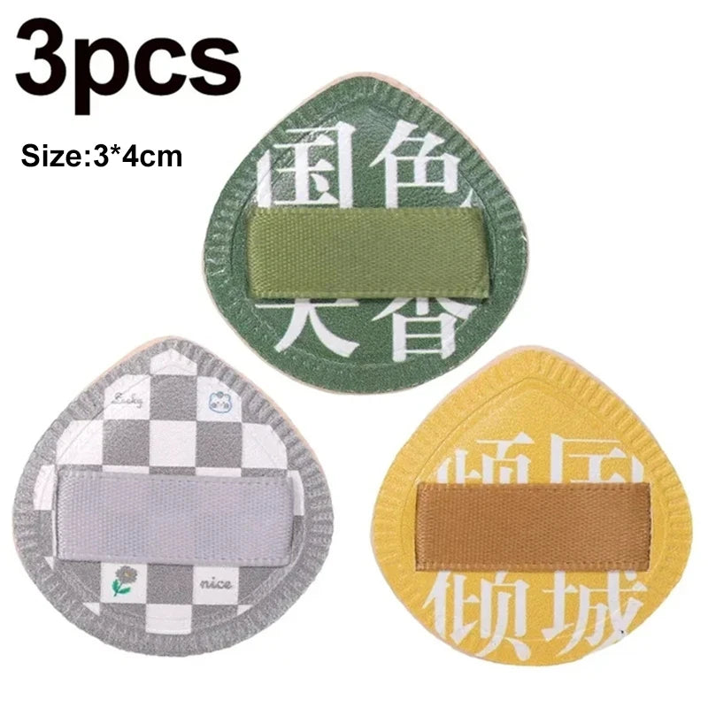 3pcs Mini Finger Puff Cosmetic Cushion Puff Concealer Foundation Detail Makeup Sponge close-up view