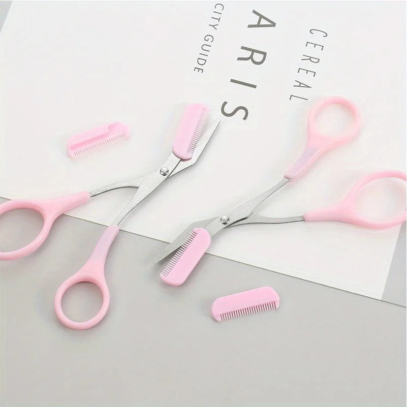 Stainless Steel Eyebrow Trimming Scissors lifestyle view