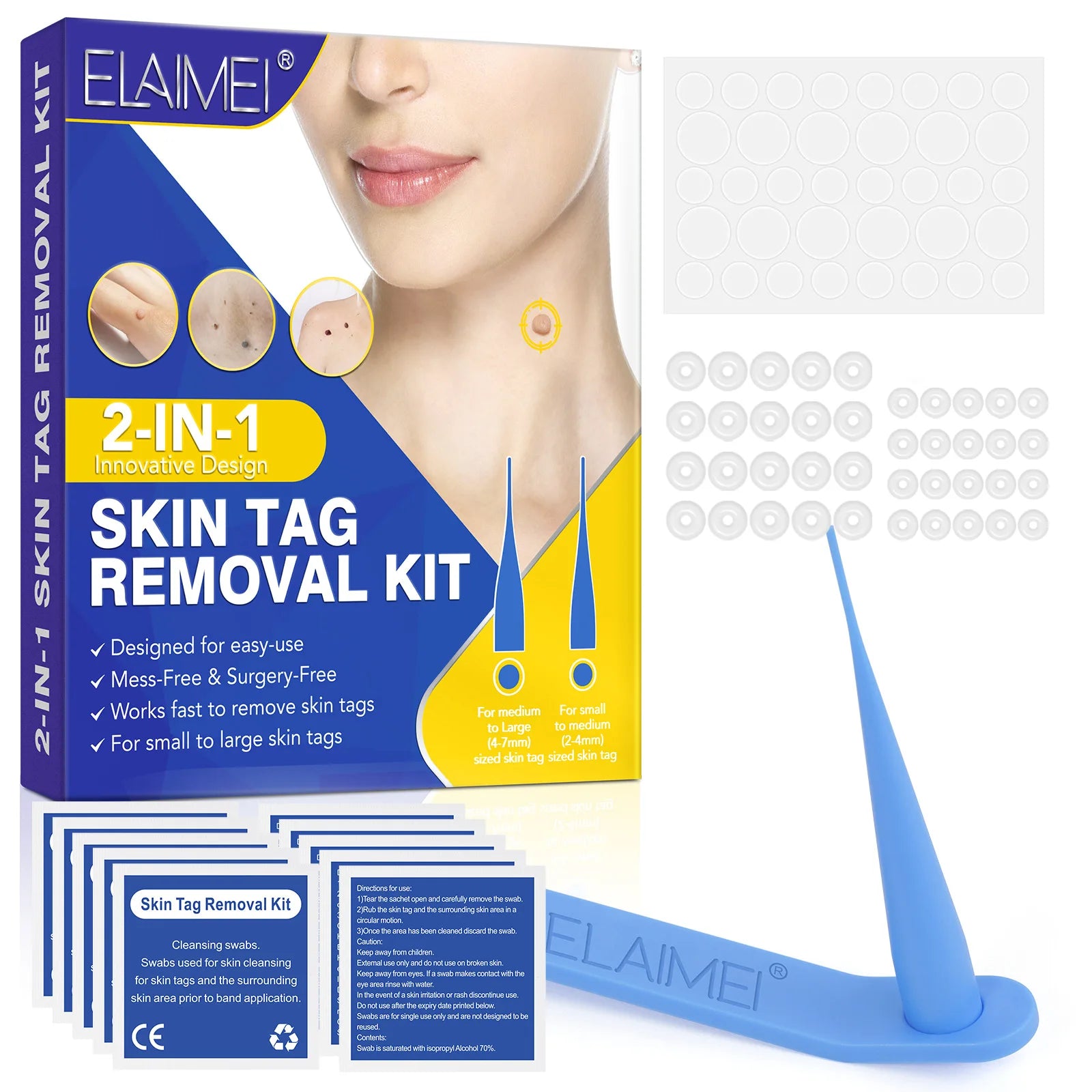 3-IN-1 Painless Skin Tag Removal Kit | Skin Label, Mole, Acne & Wart Removal Pen Set lifestyle view