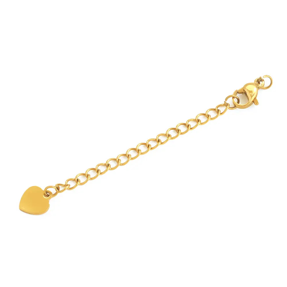 10pcs Stainless Steel Extension Extended Tail Chains With Lobster Clasps For Bracel additional angle