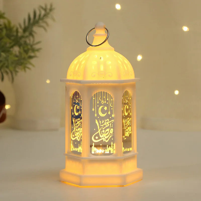 LED Star Moon Candlestick Light | Ramadan Decoration with Castle Wind Lamp detail view
