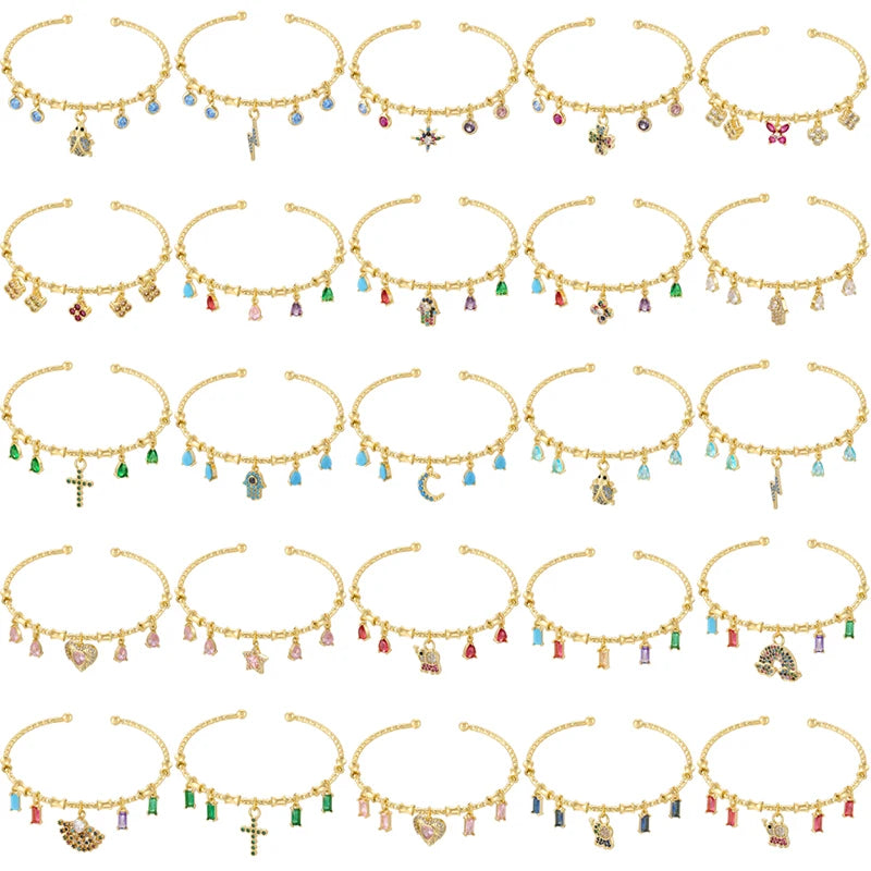 Candy Bracelet Ladies Golden Color Romantic Round Charm Bracelet Ladies Birthday Gift Men's Bracelet