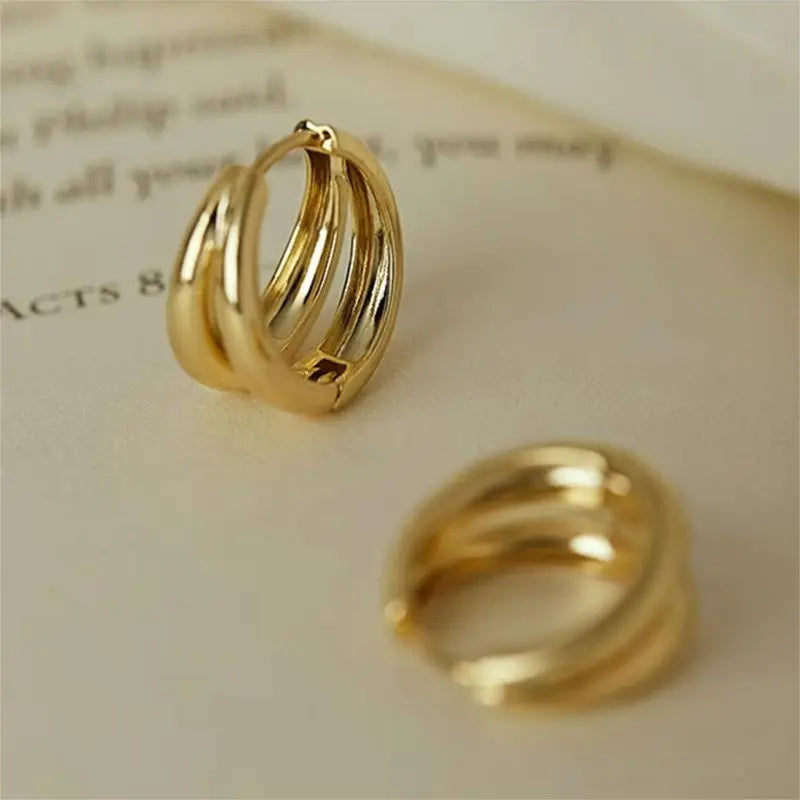 Hot Sale Fashion Metal Drop Earrings for Woman Vintage Hoop Earring Trend Classic Party Wedding Pendant Jewelry Gift