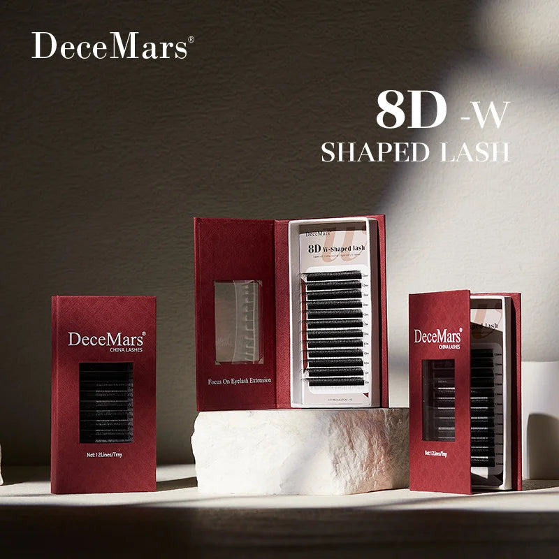 DeceMars 8D W Shaped Eyelash Extension Tray | Salon-Grade Volume Lashes detail view