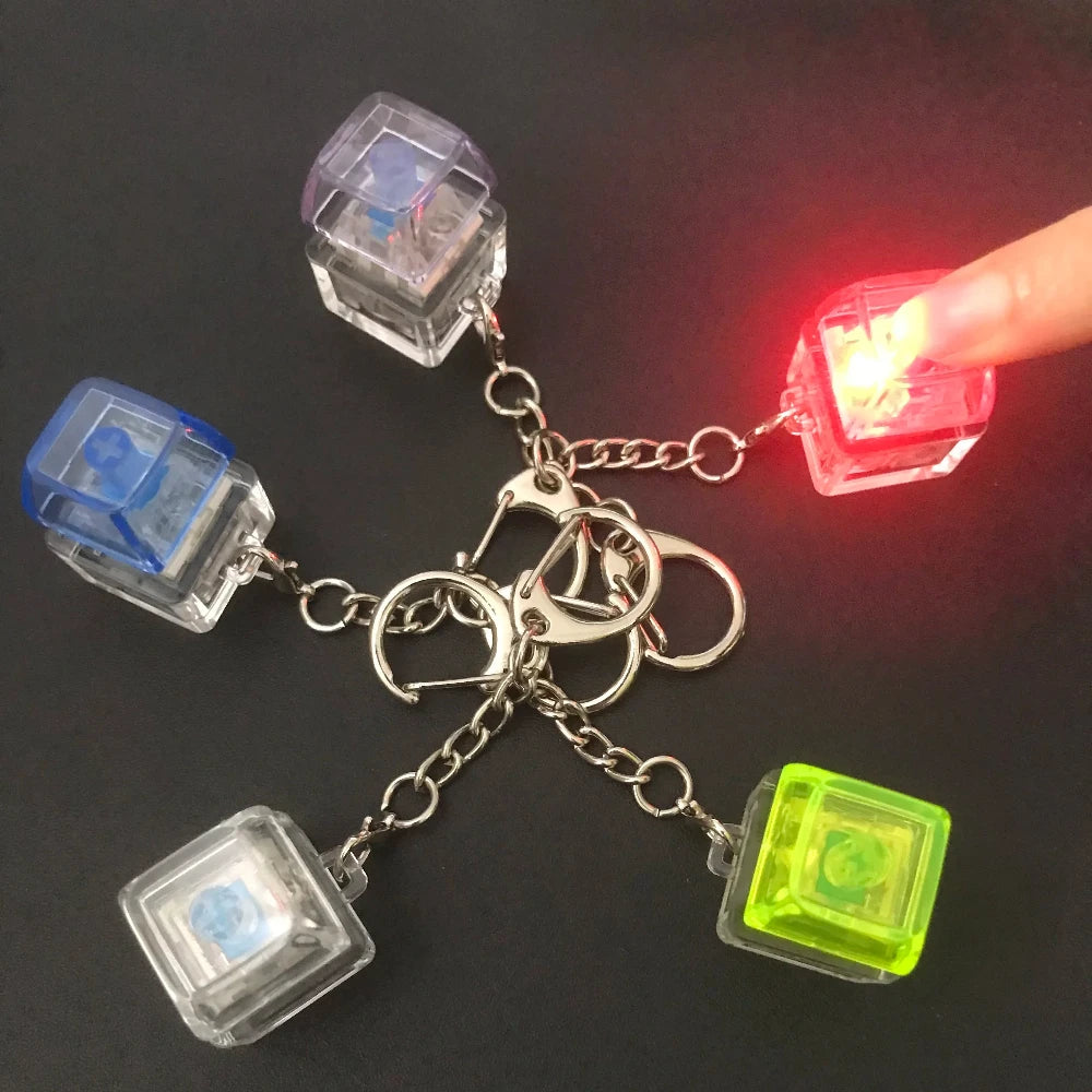 Fingertip Button Keychain Fidget Toy LED Keyboard Key Cap Key Chain Mechanical Switch alternate view