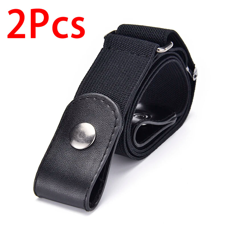 Simple And Fashionable Women'S Belt Elastic Lazy Men'S Belt Woven Invisible And Seaml alternate view