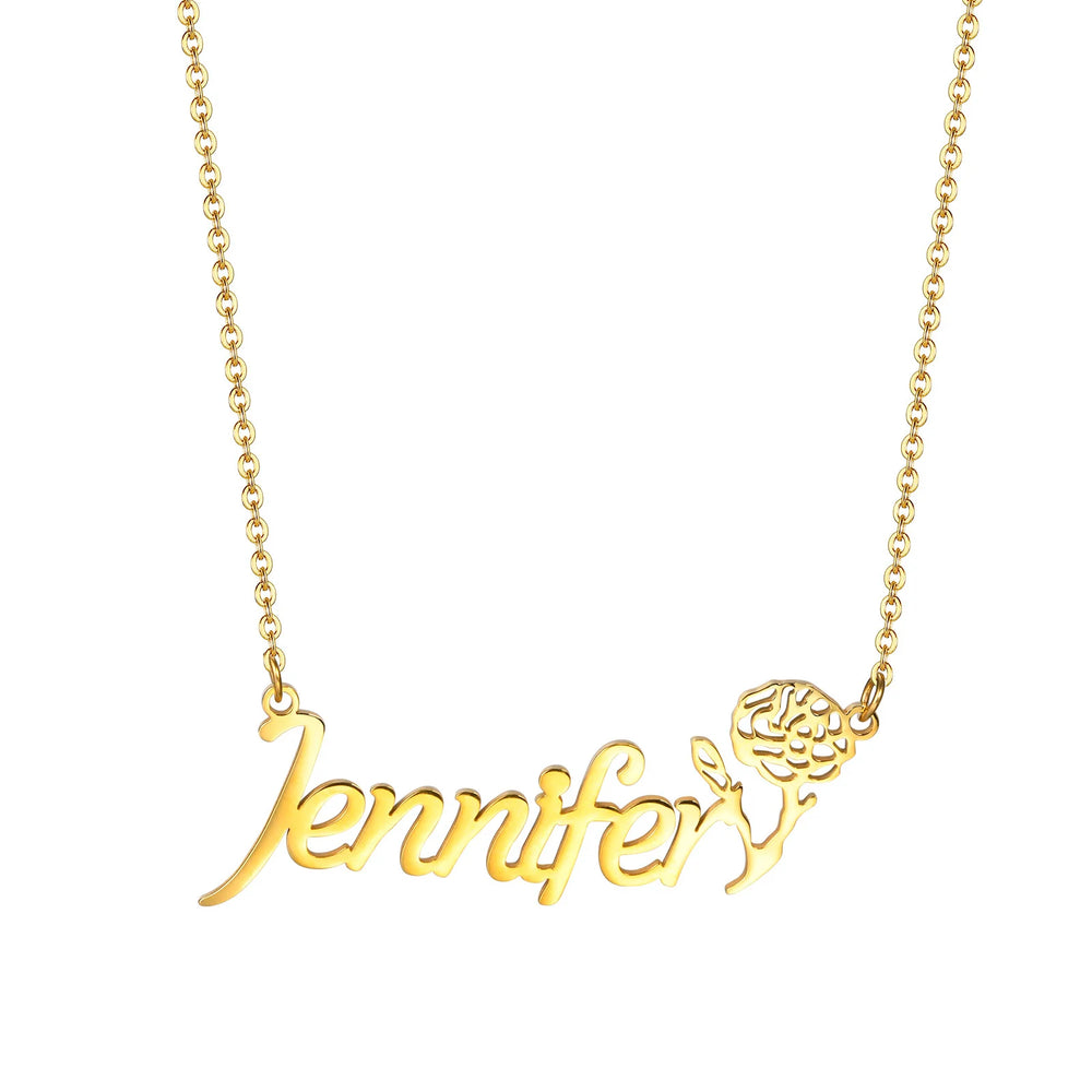 Personalized Name Necklace for Little Girl Boy | Stainless Steel Initial Customized G alternate view