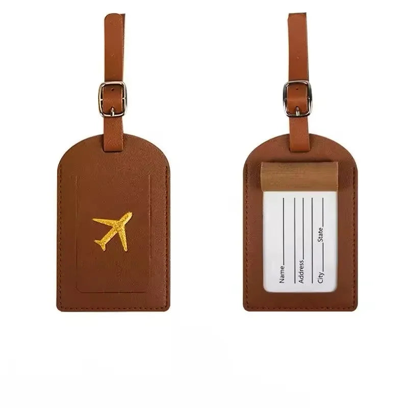 Label Luggage Boarding Case Label Name Address Clip Travel close-up view