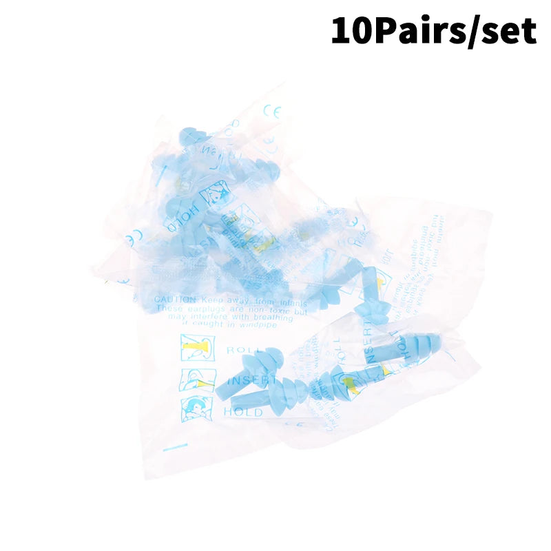 10 Pairs Silicone Anti-Noise Earplugs for Sleep Work Travel | Noise-Canceling Hearing alternate view