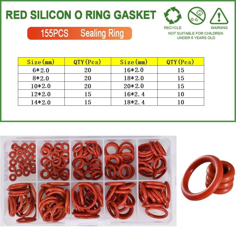 Red Silicone O-Ring Sealing Gasket | Food Grade VMQ Rubber Washer for Cooker lifestyle view