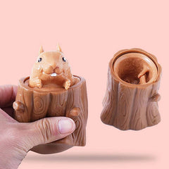 Soft Animals Vent Cup Stump Rubber Toys Anti-Stress Fidget Toy Novelty Squirrel Anti Stress Funny To