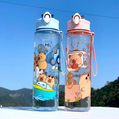 Kapibala Straw Cup Large Capacity 800ml Sports Outdoor Cute Portable Sports Camping Cup detail view