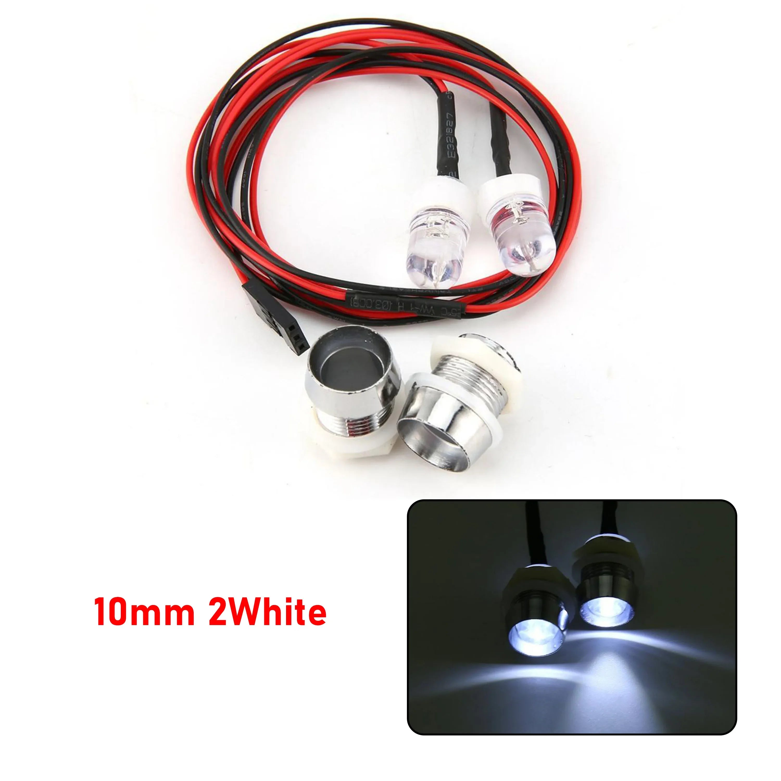 RC LED Light Kit Headlamps for 1/10 1/8 1/12 RC Car Truck Crawler Drift Car Headlight Ta detail view