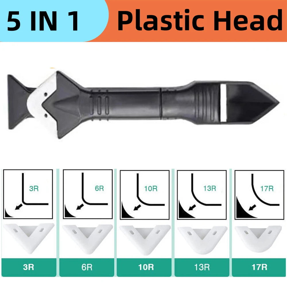 Silicone Scraper Sealant Smooth Remover Tool Set 9 In 1 Floor Caulk Finisher Grout Kit Glass Glue Angle Scraper Set Accessoriess
