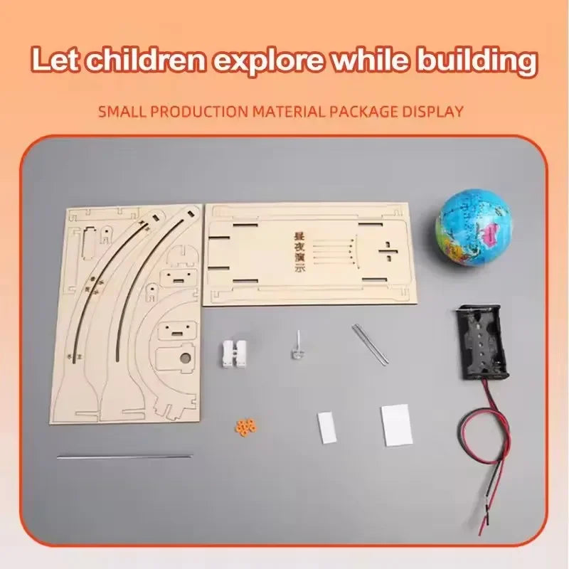 Kids Science Toys Day Night Alternation Globe Funny Teaching Aids Educational Toys DIY close-up view