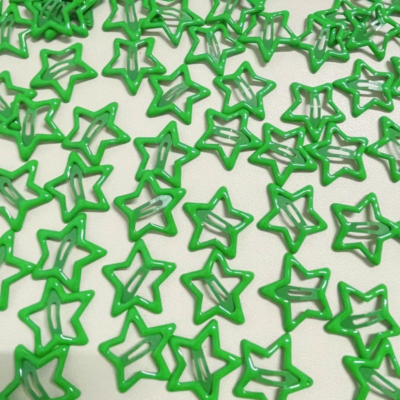 KYDZSW 10Pcs Children Cute Colors Geometric Stars Ornament Hair Clips Girls Lovely Sw lifestyle view