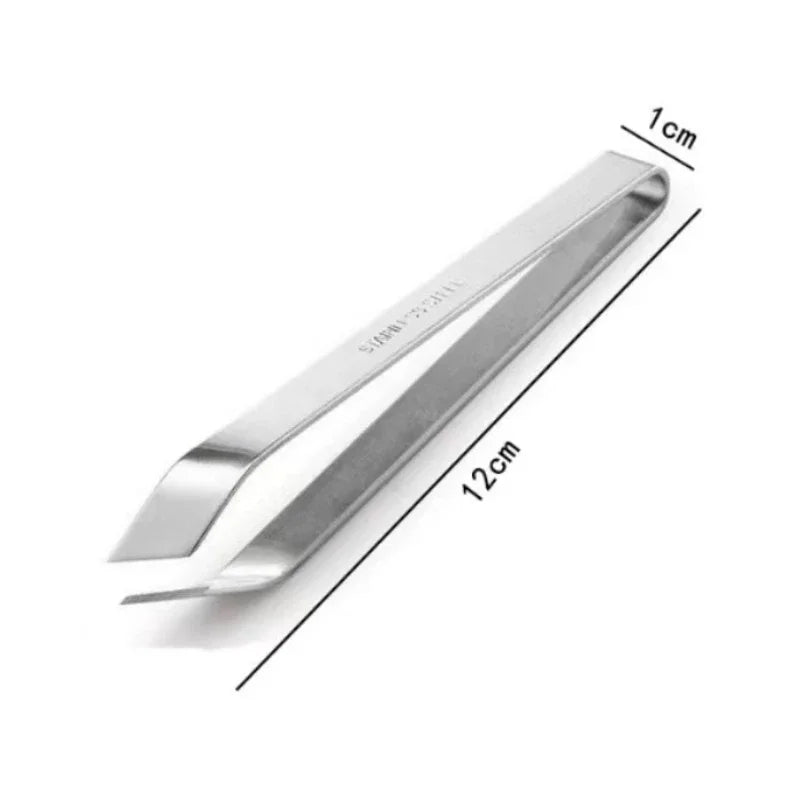 Stainless Steel Fish Bone Tweezers Pincer Clip Puller Remover Tongs Plucking Clamp Kitch detail view