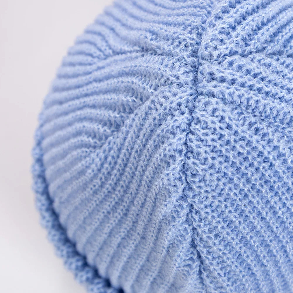 Baby Knitted Turban Hat for Boys Girls | Solid Color Winter Beanie lifestyle view