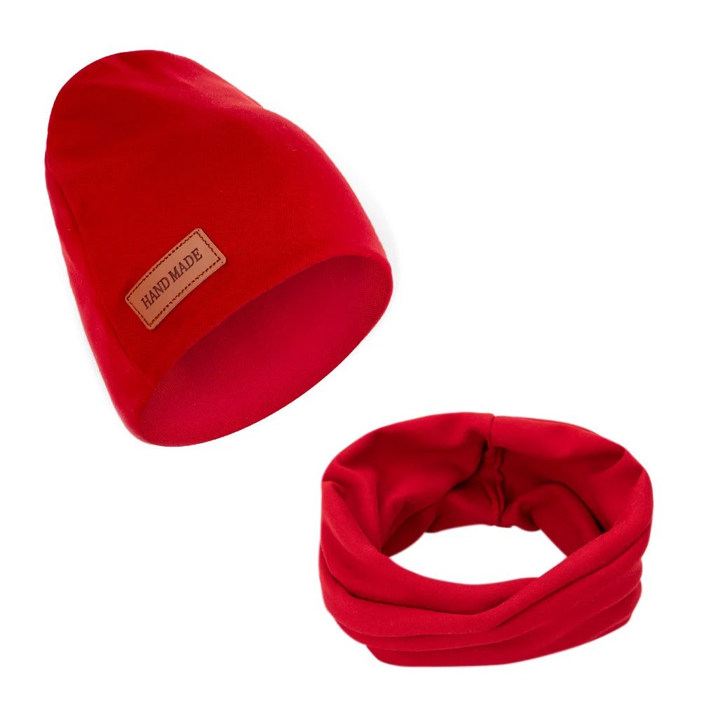 Soft Baby Turban Hat and Scarf Set | Faux Cashmere Winter Headwear for Newborns and Ki close-up view