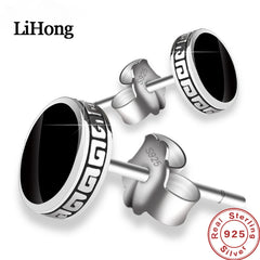 Lihong Personalized 925 Silver Earrings Men'S Single Earrings Street Punk Hip-Hop Jewelry