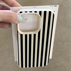 Colorful Striped Minimalist INS Couple Phone Case For iPhone 18 17 16 11 13 12 14 15 Pro detail view