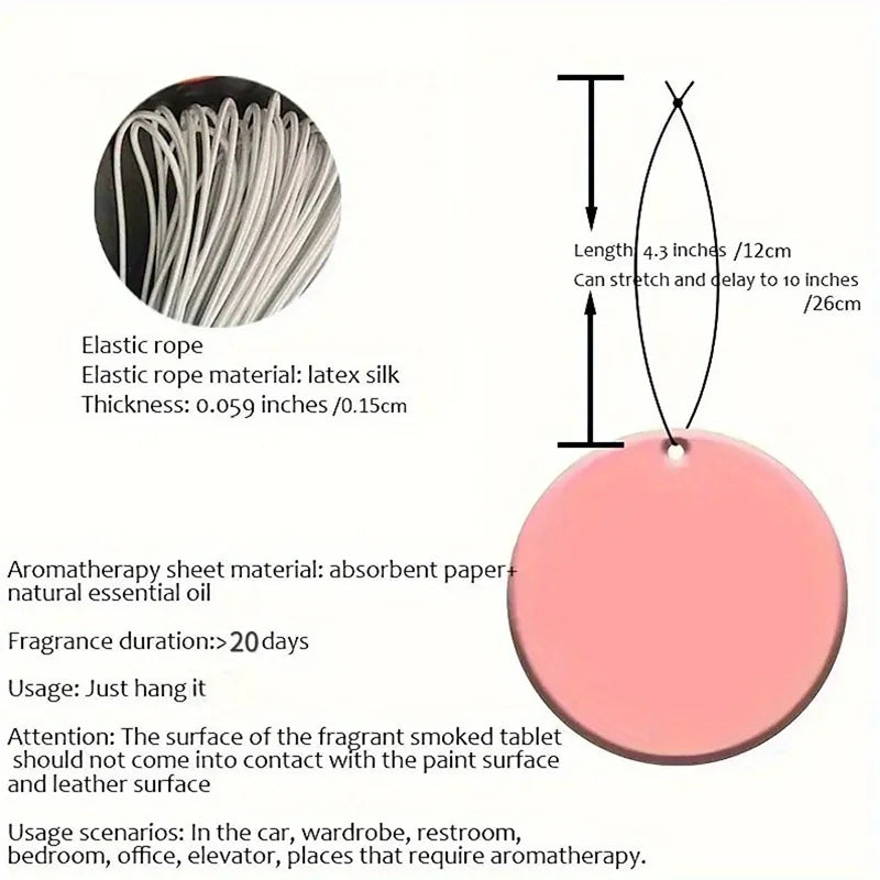 1pc Funny Cat Design Car Aromatherapy Tablet Car Fragrance Tablet Car Rearview Mirror close-up view